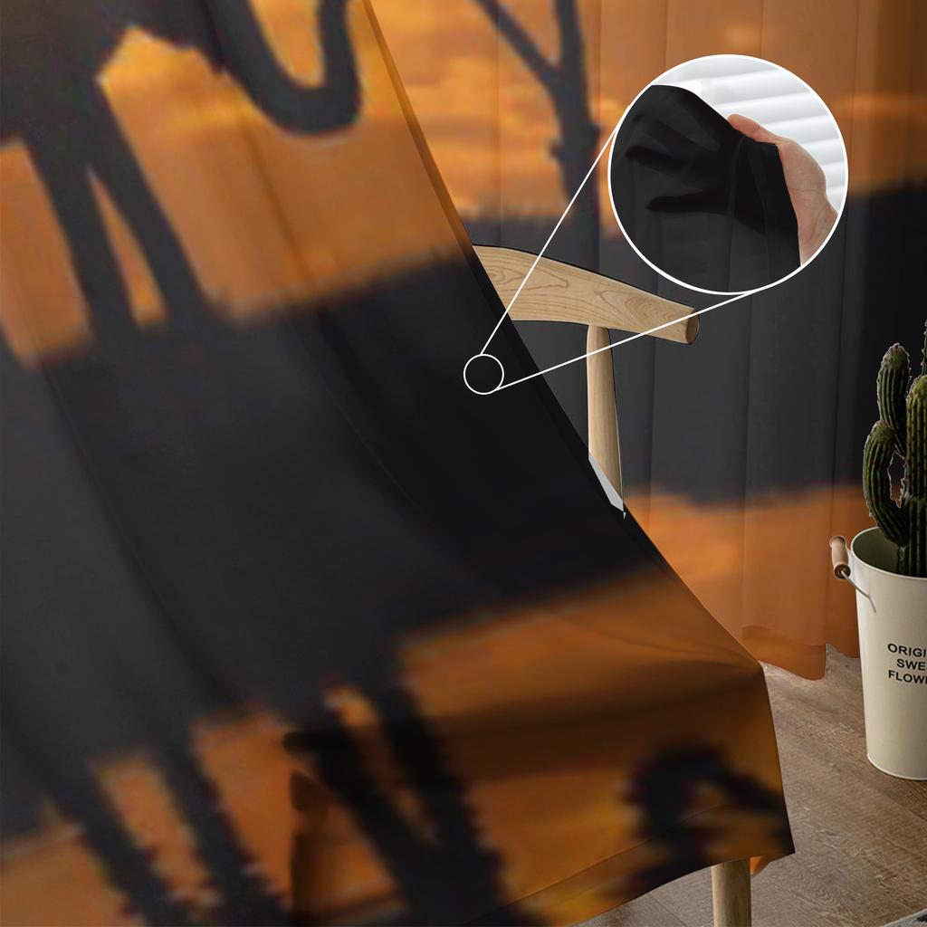 Силуэт слона Роскошные шифоновые прозрачные шторы для гостиной, спальни, для украшения окна, вуаль, тюлевая штора