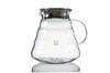 HARIO V60 Стеклянный сервер 800 Прозрачный, 800 мл, 2-6 чашек, Можно использовать в микроволновой печи, XGSR-80-TB