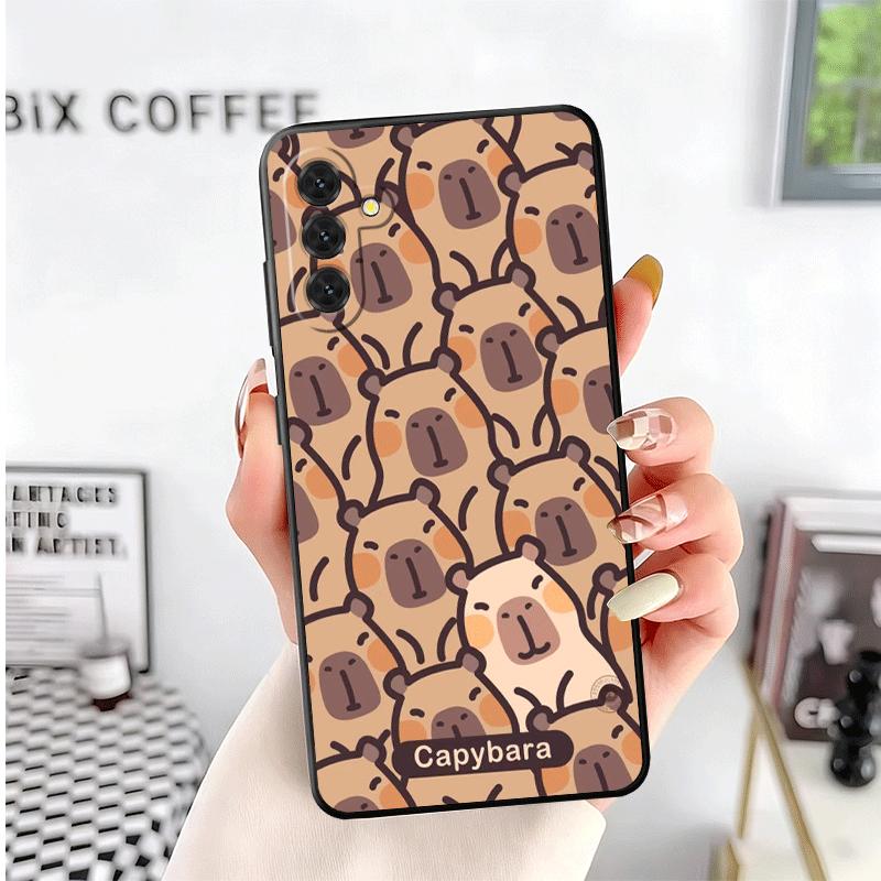 Забавный Капибара Мультяшный Милый Мягкий Чехол для Телефона для Samsung A17 A37 A57 A16 A26 A36 A56 A15 A25 A35 A55 A14 A24 A34 A54 A13 A23 A33