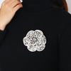 Большая высококлассная классическая черно-белая цветочная камелия корсаж ретро темперамент цветочная брошь пин для ткани куртки
