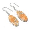Натуральный Ископаемый Коралл Драгоценный Камень 925 Пробы Стерлингового Серебра Украшение Серьга 1,69" AEE-11038
