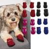 4pcs/set Soft-soled Dog Shoes Mesh Pet Sandals New Poodle Dog Shoes  for Small Dogs Puppies