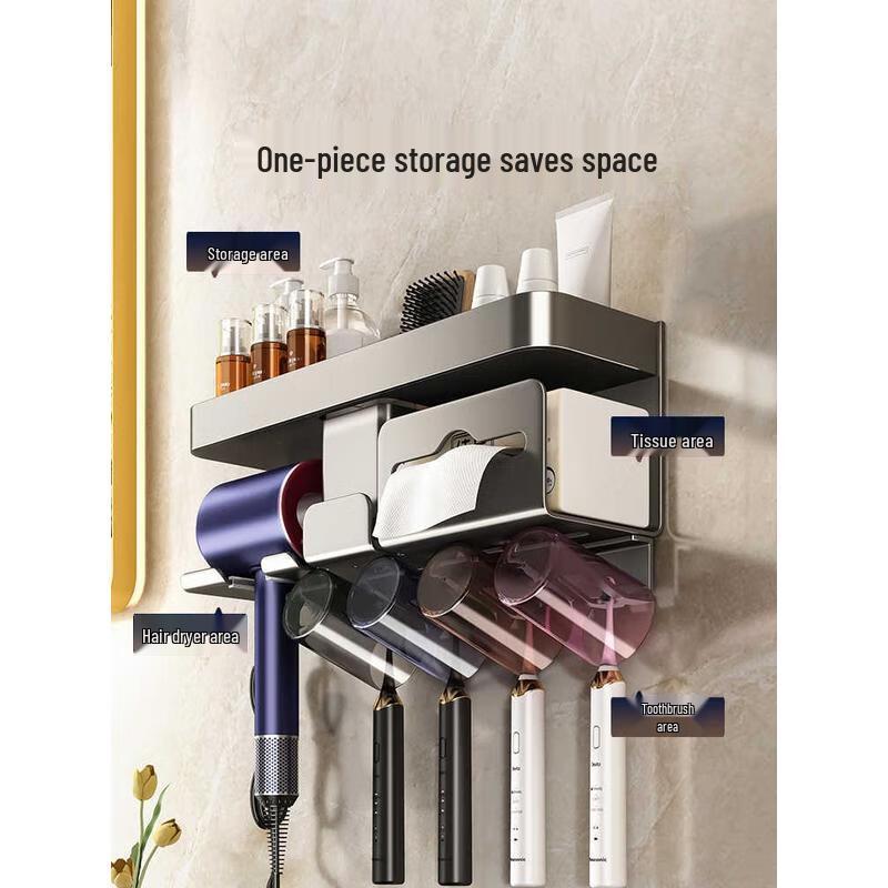 HANDUNYOU Wall-Mounted Double Toothbrush Holder