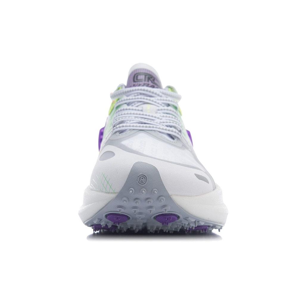 Li-Ning Essential Non-Slip Durable Low-Top Running Shoes Women Sneakers White Gray Purple ARHR054-1