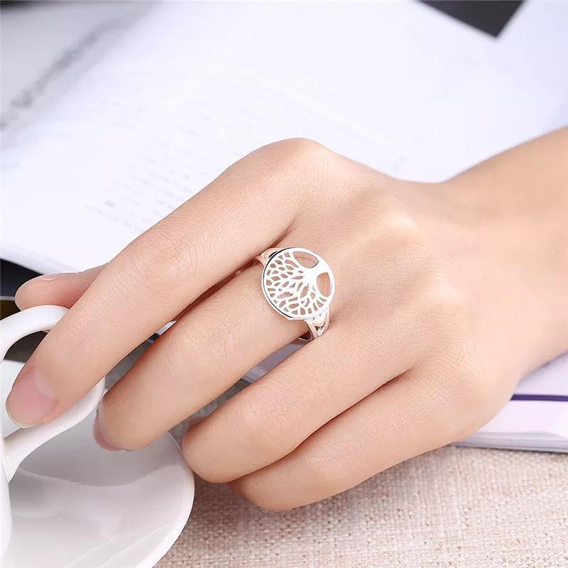 Creative Life Tree Ring - Women's Fashionable Round Hollow Design