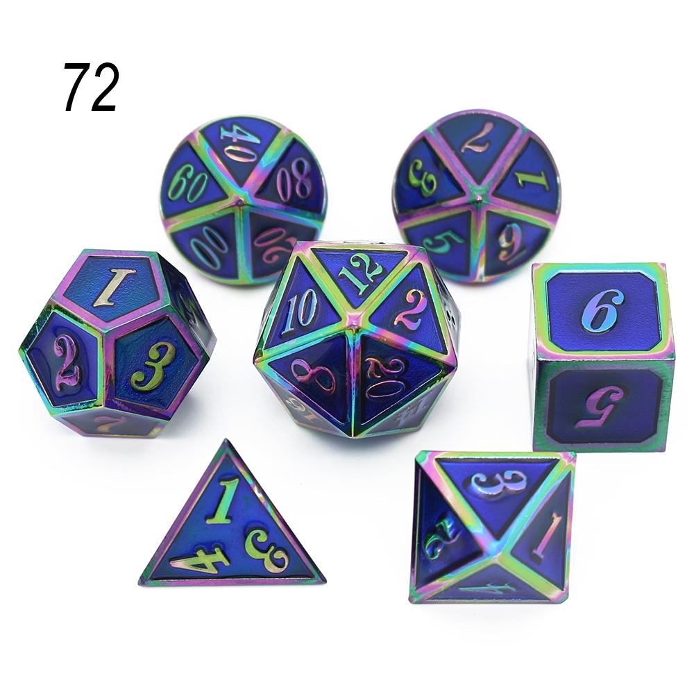 7 шт./компл. набор металлических кубиков D&D D20 D12 D10 D% D8 D6 D4 для игры в кости DND RPG, настольные игры, кубики, коробка для настольной игры, сумка