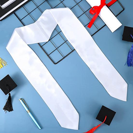 Выпускная лента для студентов, длинный атласный ремень 150 см, однотонная студенческая мягкая атласная лента для вечеринок, торжеств, выпускной аксессуар