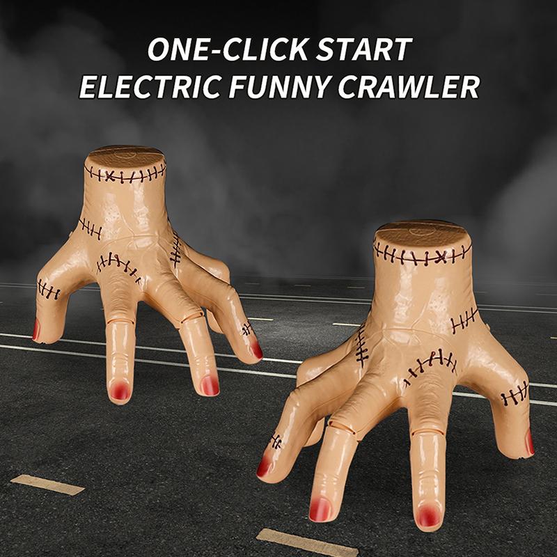 Addams Thing Hand With Music Lights, Upgrade Cosplay Hand By Addams, Fake Hand Toys Scary Props Halloween Home Decorations Gift