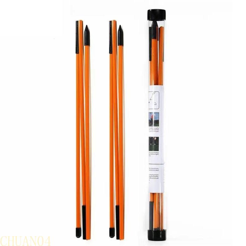 2Pack Collapsible Golf Alignment Stick Practice Rods Swing Trainer Foldable Posture Corrector with Tube Case Golf Training Tool