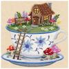 Полная круглая алмазная живопись Пейзаж Алмазная мозаика Мультфильм Мозаика Вышивка крестом Зимний домашний декор Подарок