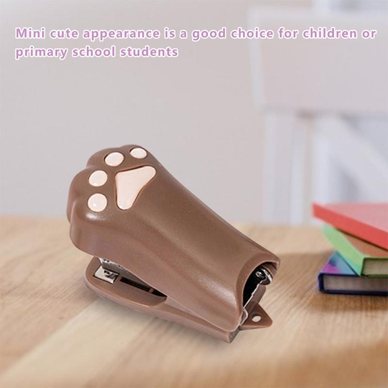 Милый степлер в форме кошачьей лапы, 12 размеров, мини-декомпрессионный степлер, ручной переплет для бумаги, канцелярские принадлежности