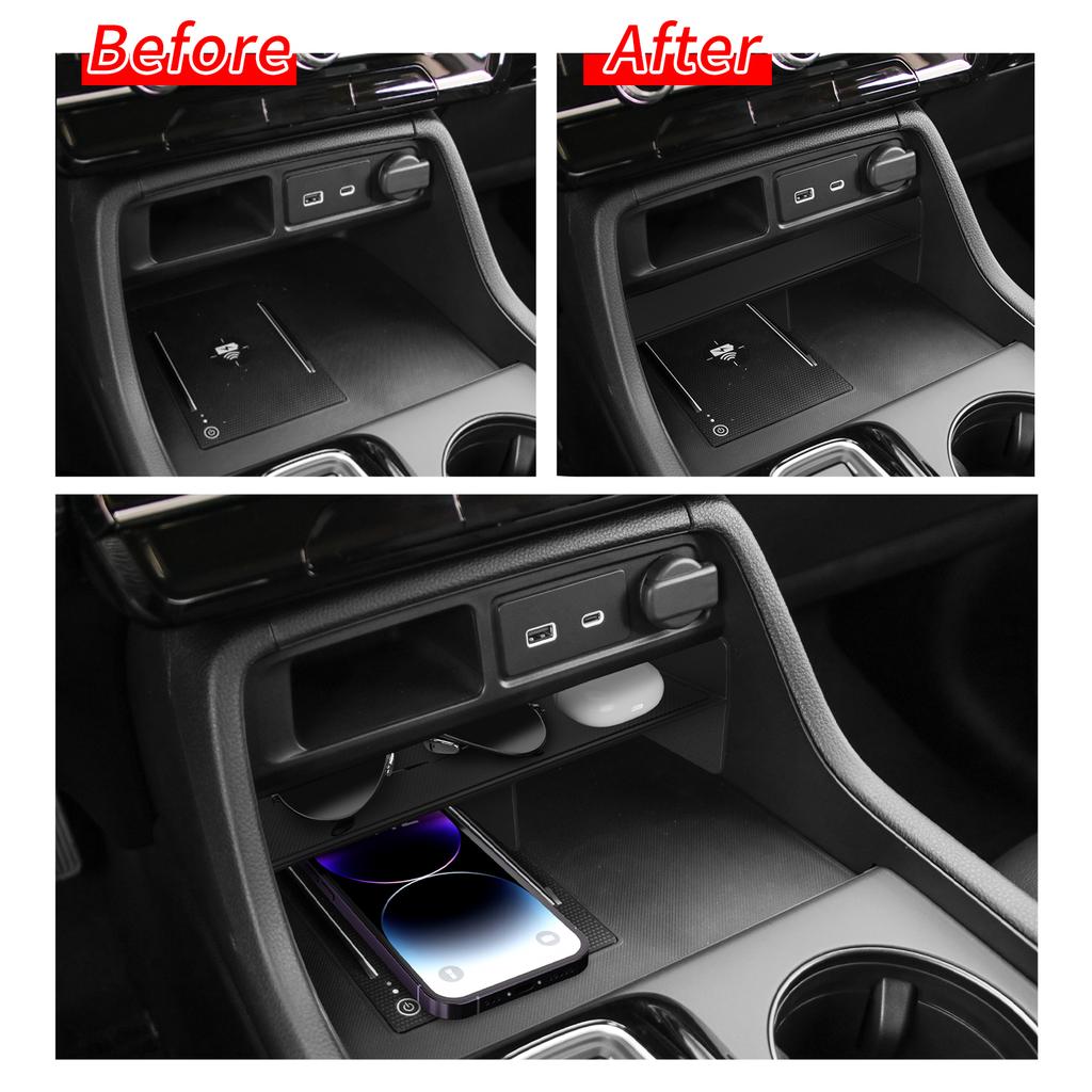 For Honda Pilot 2023-2025 Car Center Console Storage Box Car Tray Organizer Interior Accessories Tidying Black