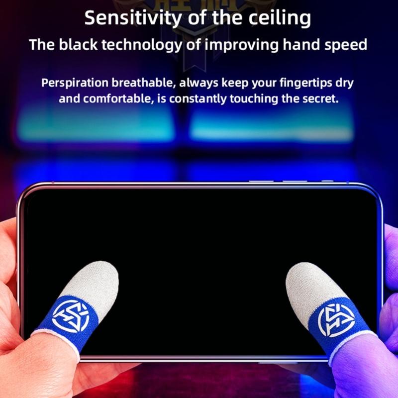 2x Дышащие Защитные Напальчники для Игр, Защищающие от Пота, с Эргономичной Прострочкой для Улучшения Игровых Результатов в Шутерах