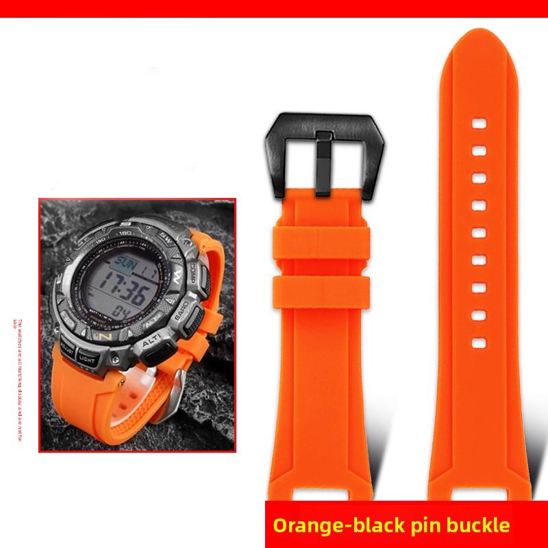 Легкий титановый ремешок Для часов Casio Protrek PRG-240 PRG-130Y PRW-1500 Металлический браслет с вогнутым креплением мужской Силиконовая резиновая лента