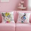 Sheet Music Printing Pillow Case Pattern Printing Pillowcase Living Room Sofa Cushion Cover Bedroom Room Decor