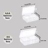 6 слотов Прозрачный чехол для хранения батареек Держатель Жесткий пластиковый чехол для хранения батареек Ящик для органайзера батареек Aa/Aaa