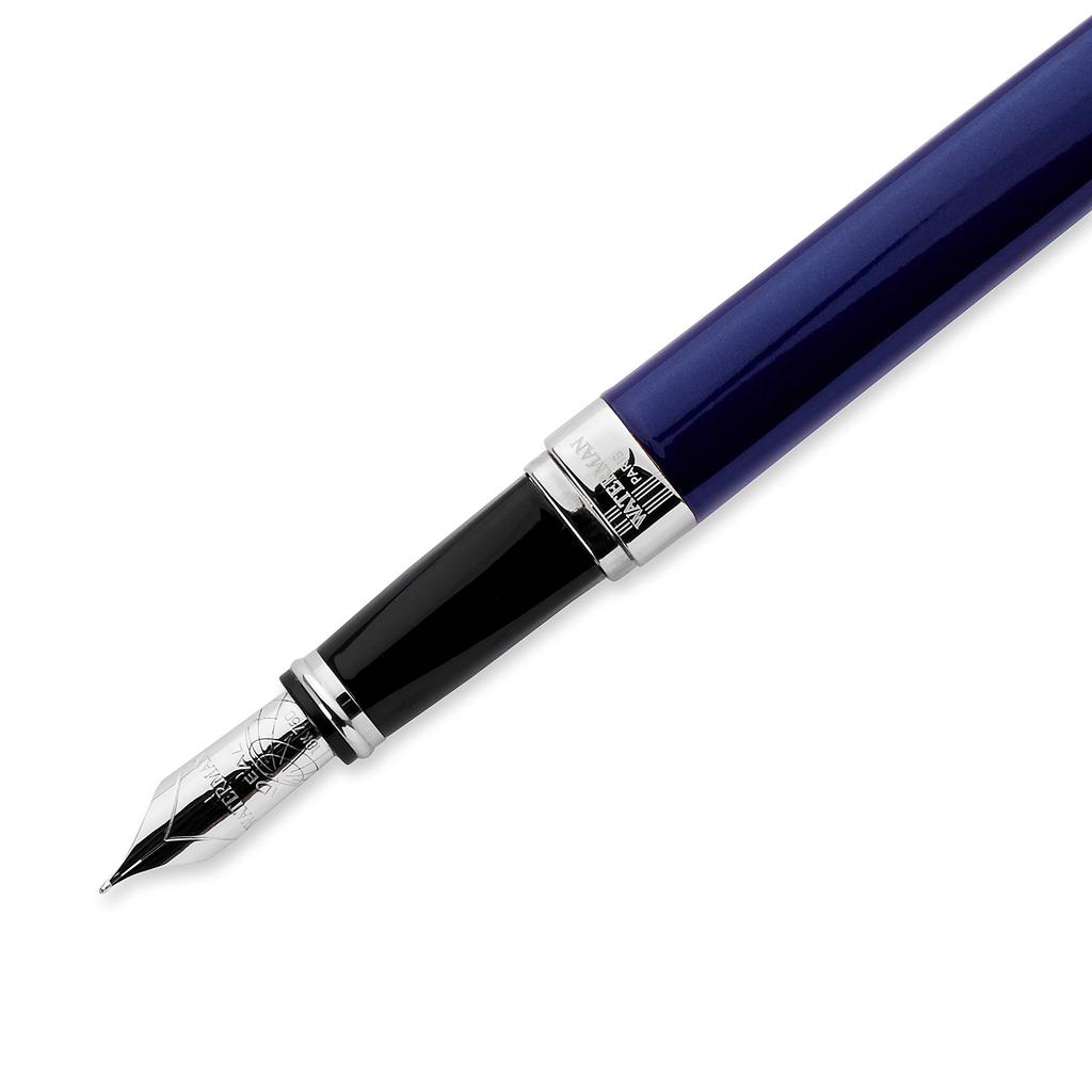 Waterman Перьевая ручка Exception Slim Deluxe Blue Lacquer ST с тонким кончиком и пером из 18-каратного золота в подарочной коробке, подлинная импортная S0637090