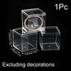 Clear Acrylic Candy Box Transparent Plastic Square Chocolate Cake Dessert Box Gift Packaging Display Box Storage Container