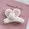 Fluffy Plush Claw Clip Korean Style Sweet Ponytail Clip Autumn Plush Hair Claw  Girl