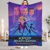 Kpop Demon Hunters Huntrix Blankets Quality Soft Warm Throw Blanket Winter Kids Couch Bed Fluffy Bedspread