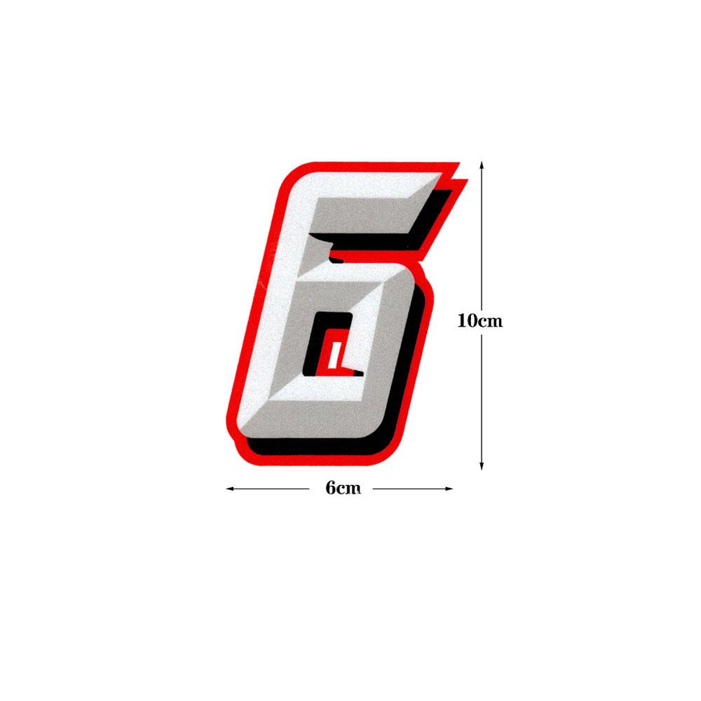 1X 0 до 9 креативные модные арабские цифры гоночный номер шлем гоночный виниловые наклейки универсальные аксессуары для мотоциклов наклейка