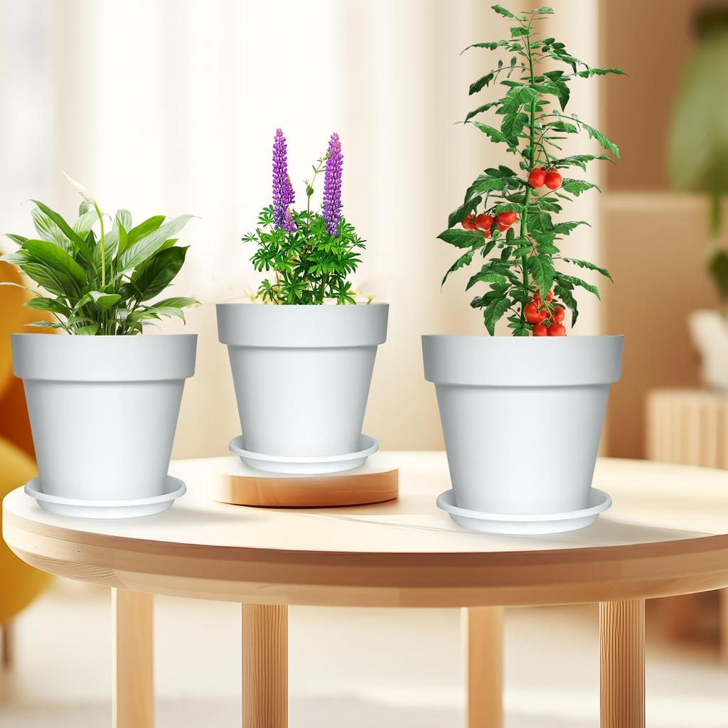 RooTrimmer Набор горшков со стильным суккулентом агавы Пластиковый горшок с дренажным отверстием для комнатных растений 7 3-компонентных поддонов, кашпо, горшок, (нет. нет. 7,5