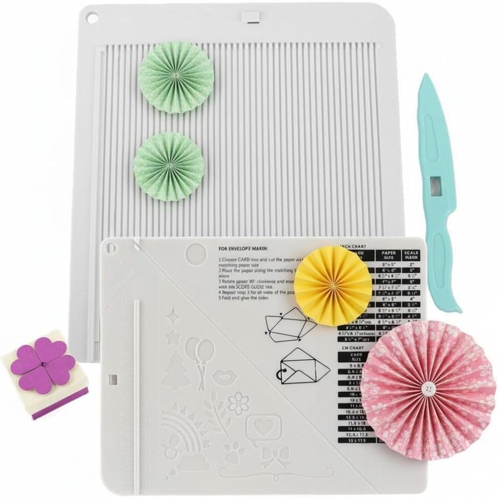 with Paper Cutter Envelope Maker Board Rectangular Origami Tool Paper Trimmer Scoring Board School