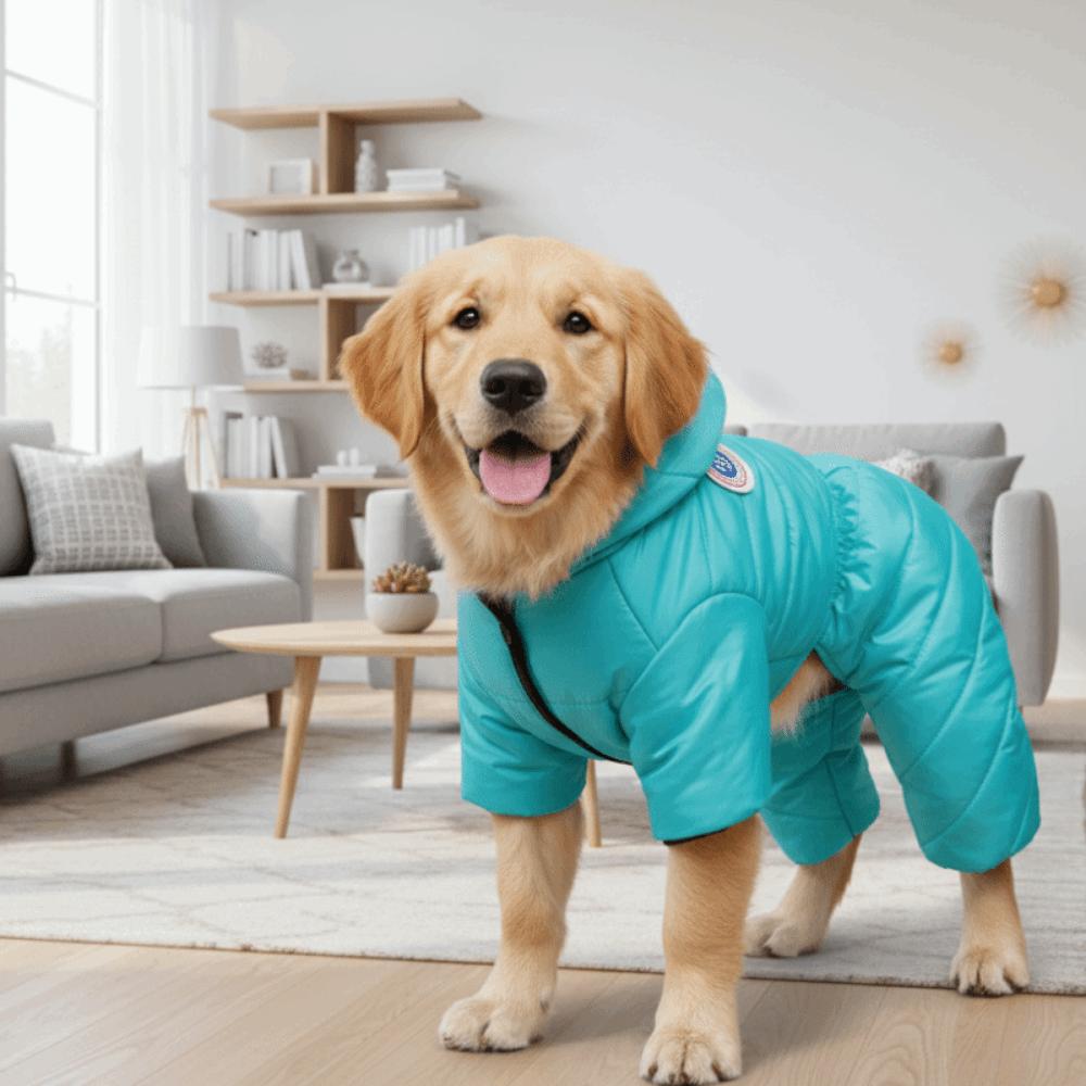 Warm Dog Down Jacket Windproof Winter Dog Coat Dog Jumpsuit Puppy Hoodies Coat Daily Walk