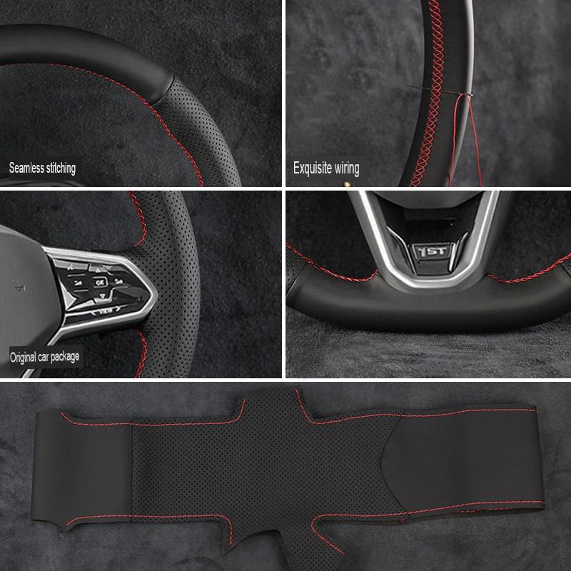Кожаная накладка на руль автомобиля для Toyota RAV4 2011 2012 2013 Corolla 2011 2012 2013 Аксессуары для интерьера автомобиля