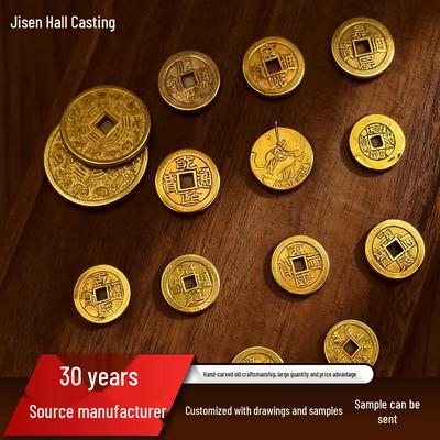 Персонализированные монеты Пяти Императоров из состаренной меди: Металлические изделия ручной работы в античном стиле с персонализацией изображения