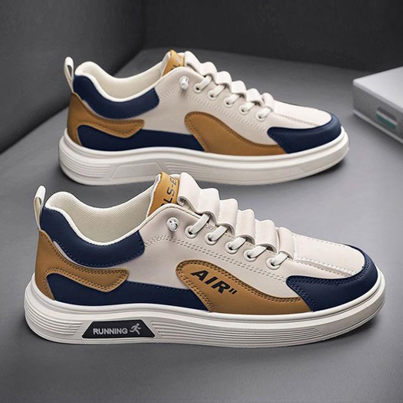 Spring and Autumn Luxury Handsome Men's Shoes Leather Low-top Fashion Trend Running Sports Men's Casual Trend Shoes