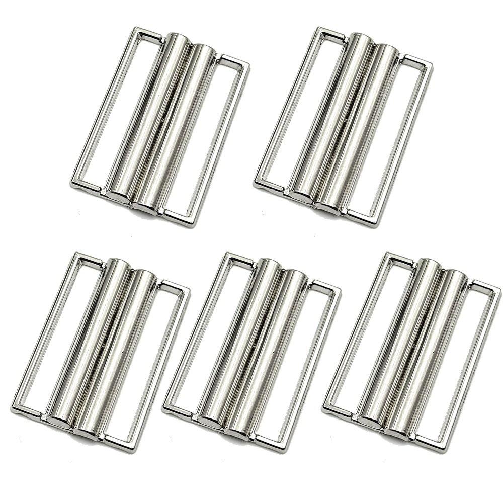 5pcs Gold Silver Black Metal Clasp Practical Elastic Waistband Buckle Crafts Belt Buckle