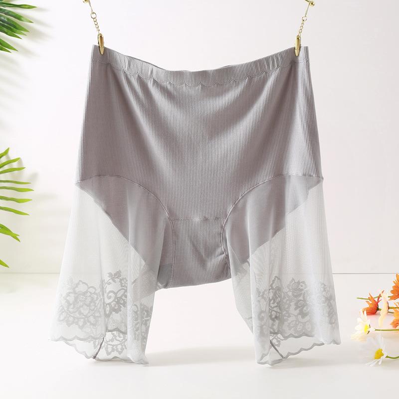 Plus Size Safety Short Pants Women Summer Seamless Under Skirt Pants Anti Chafing Boxers Female Sexy Lace Boyshorts Women