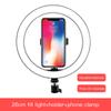 260MM LED Ring Light Fill Light Photography LED Selfie Light Dimmable Camera Phone Lamp with Phone