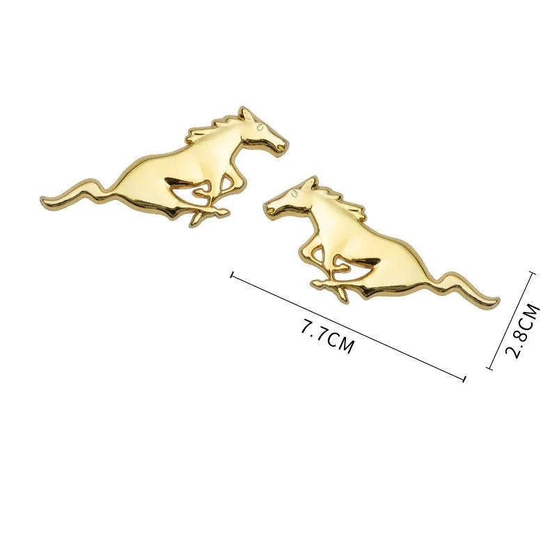 3D Metal Car Sticker Styling Fender Side Badge Decal Rear Trunk Horse Emblem for Ford Mustang 2015 2016 2017 Auto Accessories zz1