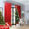 2 шт. 2D плоская печать Рождественские шторы Рождественская елка снежинки елочные шары праздничная лента Полиэстер Без электричества Семья