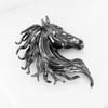 Brooch Pin Retro Style Horse Head Design Anti-oxidation Anti-rust Brooch Sweaters Hats Bags Fashion Accessory