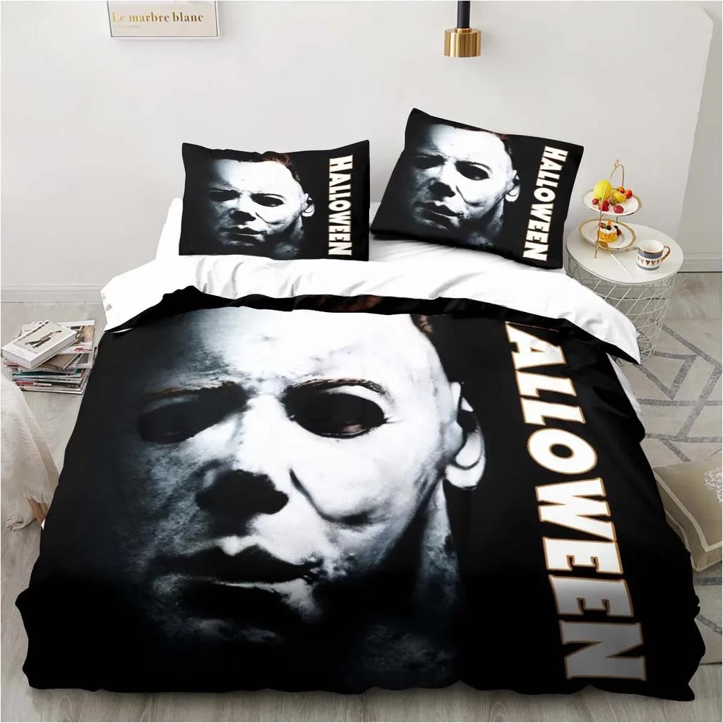 Horror Movie Cover Digital Print Polyester Bedding Sets Child Kids Covers Boys Bed Linen Set For Teens King Size Bedding Set