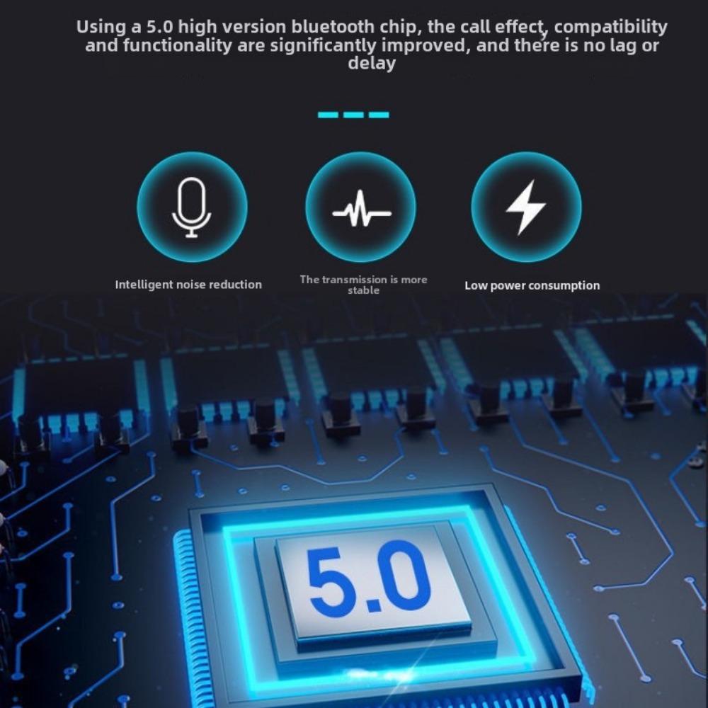 Мини-наушники Bluetooth 5.0 Беспроводные сверхдлительные наушники-вкладыши с шумоподавлением и одним ухом