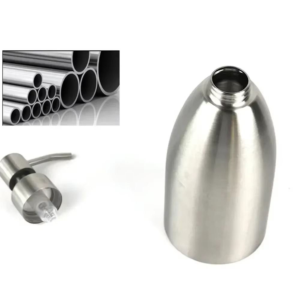 Refillable Liquid Lotion Storage Bottles Silver Liquid Soap Container Bathroom
