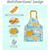 Детские фартуки для девочек и мальчиков, водонепроницаемый кухонный фартук для детей с карманами, регулируемый ремень для детей, приготовление пищи, выпечка, рисование, садоводство