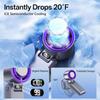 Ручной портативный вентилятор с ледяным охладителем: Ручной аккумуляторный вентилятор с 100 скоростями, 5500 мАч, 12 часов работы, персональные вентиляторы для охлаждения рук с технологией Air Turbo 20000 об/мин