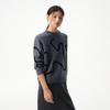 Broadcast Women's Loose-fit Misty Grey Wool Pullover Sweater