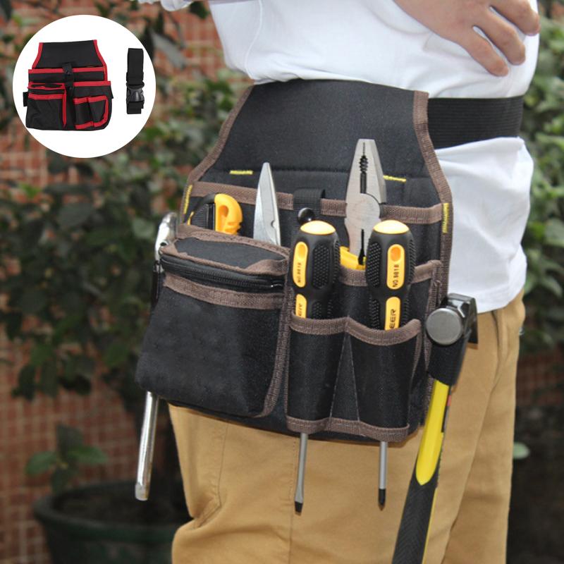 Сумка-органайзер для инструментов из холста, многокарманная поясная сумка, держатель для отверток, набор утилит, сумки для хранения электроинструментов для работы, большая вместимость, портативная