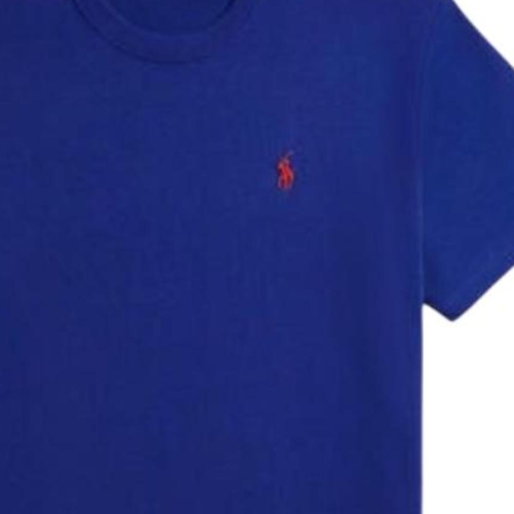 Polo Ralph Lauren Однотонная футболка свободного кроя с круглым вырезом и короткими рукавами Женские топы Синий WMPOKNINCU21162-999