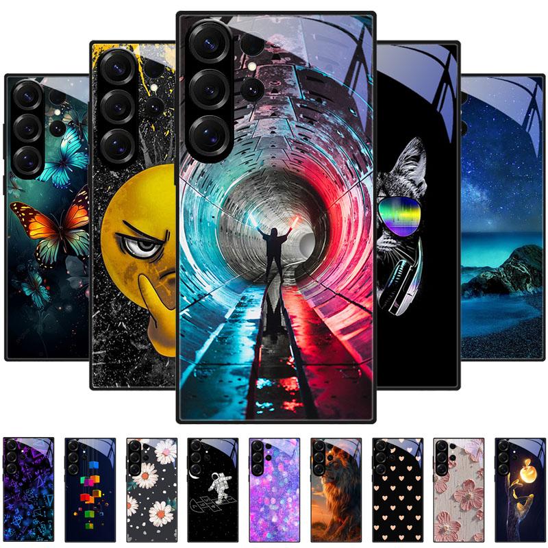 Для Samsung S25 Чехол Edge S 25 Plus / S25+ Закаленное Стекло Чехол для Телефона Для Samsung Galaxy S25 Ultra Жесткое Стекло Защитный Fundas