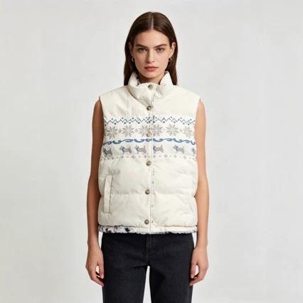 Autumn and winter thickened warm granular velvet vest American new wear versatile vest jacket on both sides
