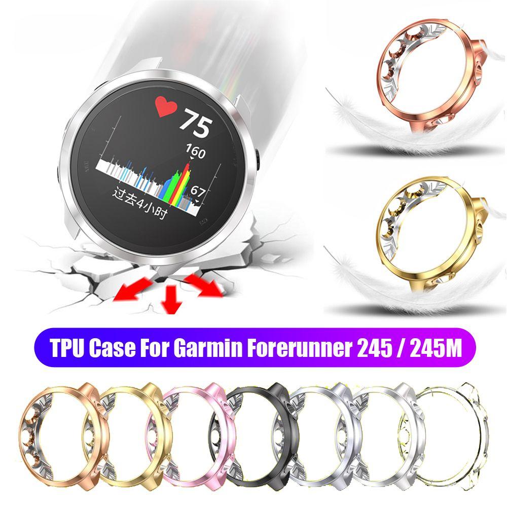 Shell Shockproof Protective Cover TPU Watch Case for Garmin Forerunner 245 / 245M Screen Protectors