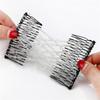 Fashion Woman Double Clip DIY Elastic Headband Bun Hair Combs Beads Comb Metal Hairpins