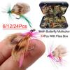 6/12/24Pcs/Box Insects Flies Fly Fishing Bait Lures Trout/Steelhead/Salmon/Bass  Bait With Super Sharpened Crank Hook